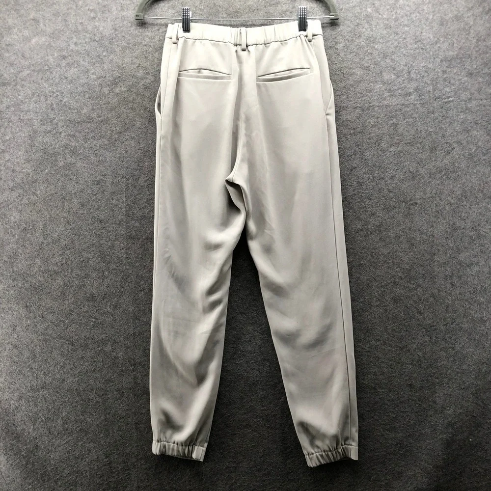 Uniqlo Draped Jogger Dress Pants Womens‎ XS Light Gray Pleated High Rise